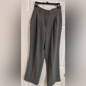 NWT Autres Filles Women’s S Pants Gray‎ Wide Leg Trousers Pleated Office Preppy